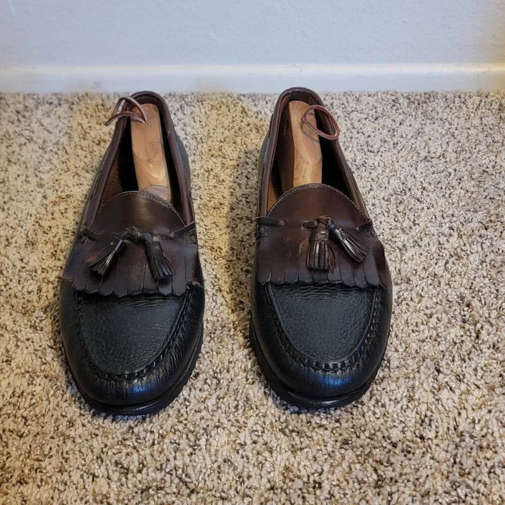 Allen Edmonds Loafers 14 D  Nashua Black and Chili